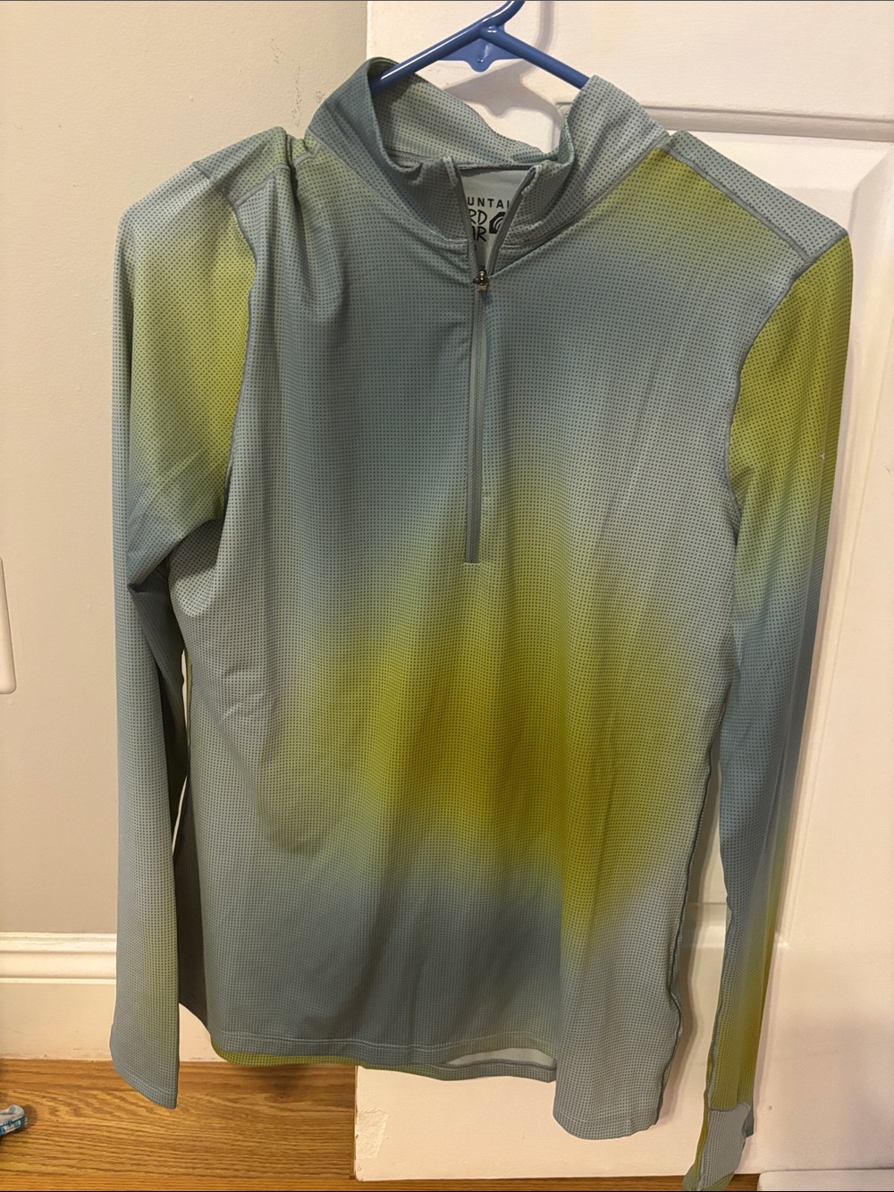 Mountain Hardwear Women's Half-Zip Rash Guard - Sage Green & Yellow